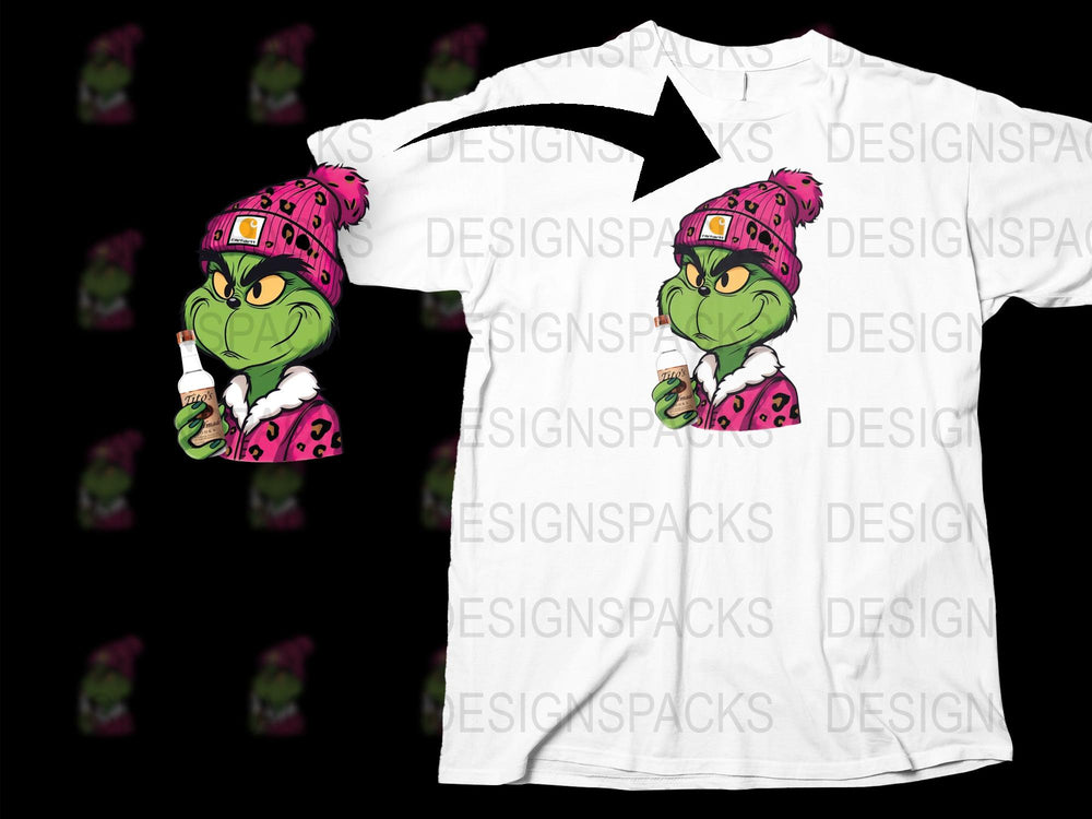 Funky Alien in Pink Hat Graphic T-Shirt, Cool Extraterrestrial Design, Unisex Casual Wear Tee