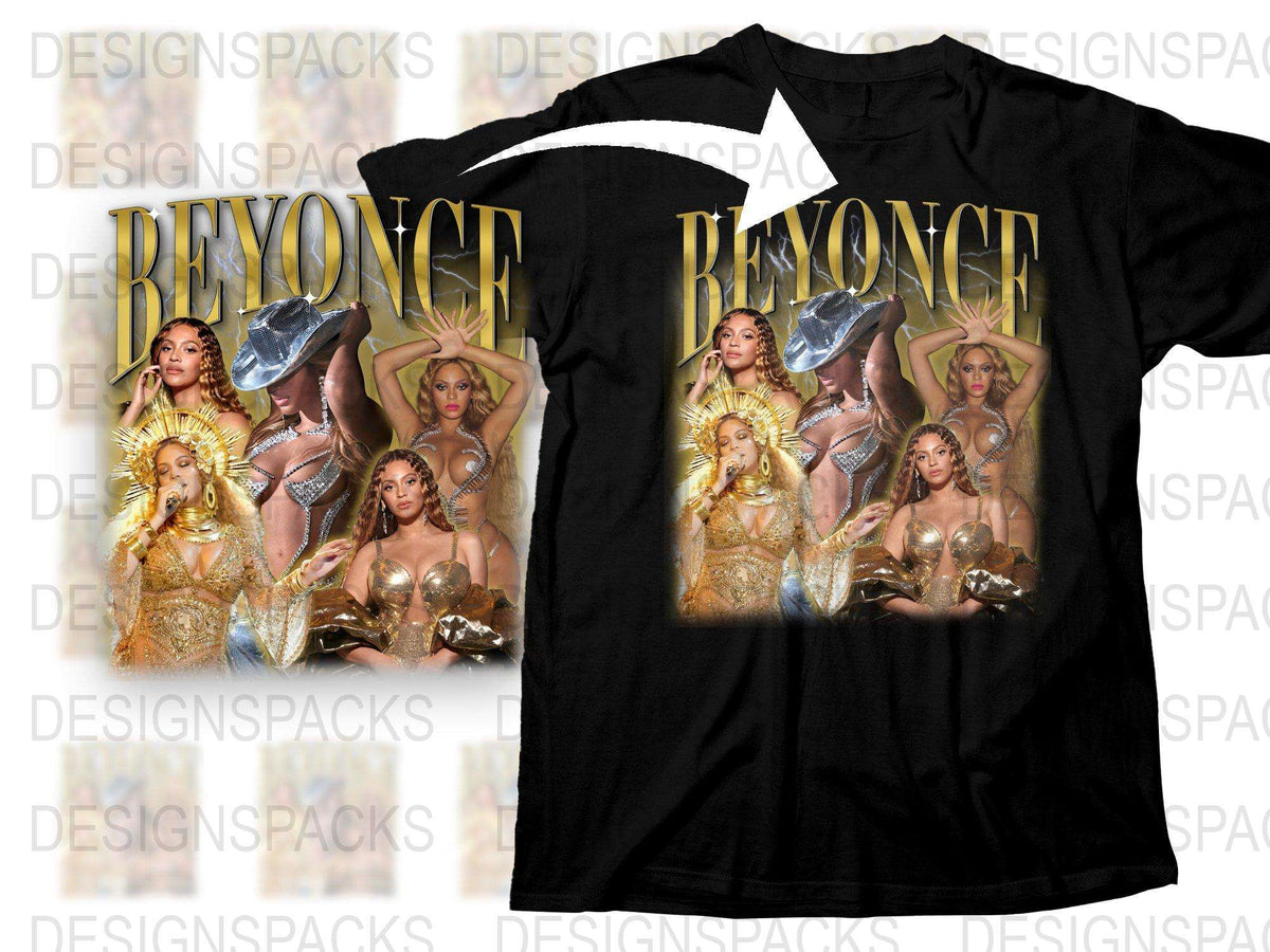 Beyonce Inspired Graphic T-Shirt, Queen Bee Pop Art Tee, Gold Beyhive Fan Gift, Stylish Music Icon Apparel, Unisex Top