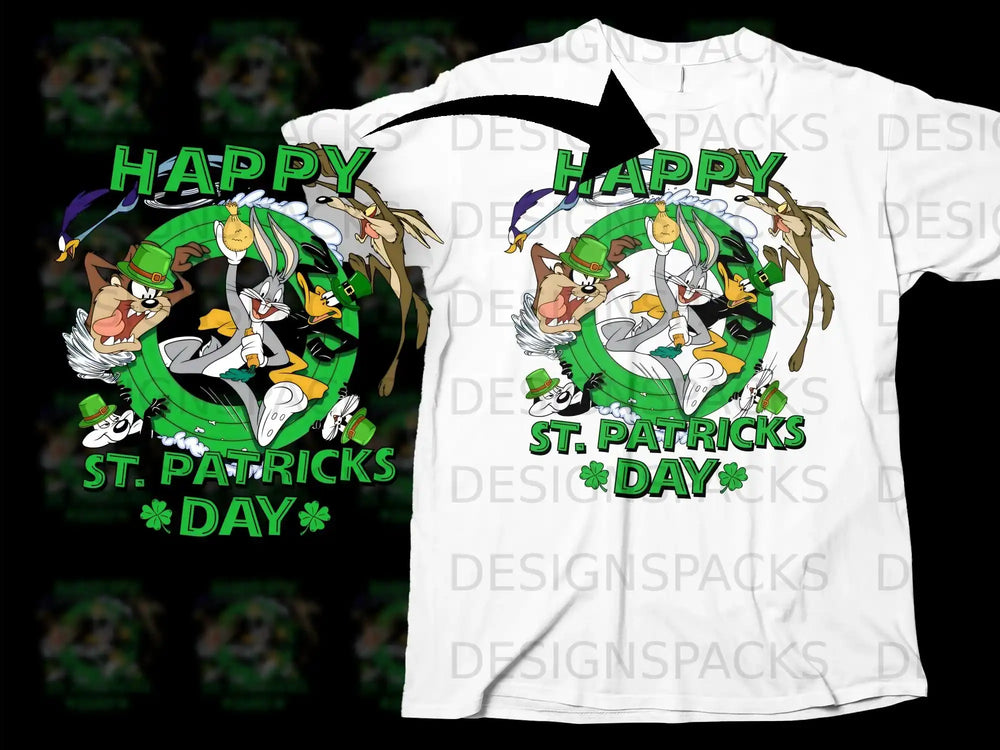 Happy St Patricks Day Bugs Daffy Taz Coyote Roadrunner product type