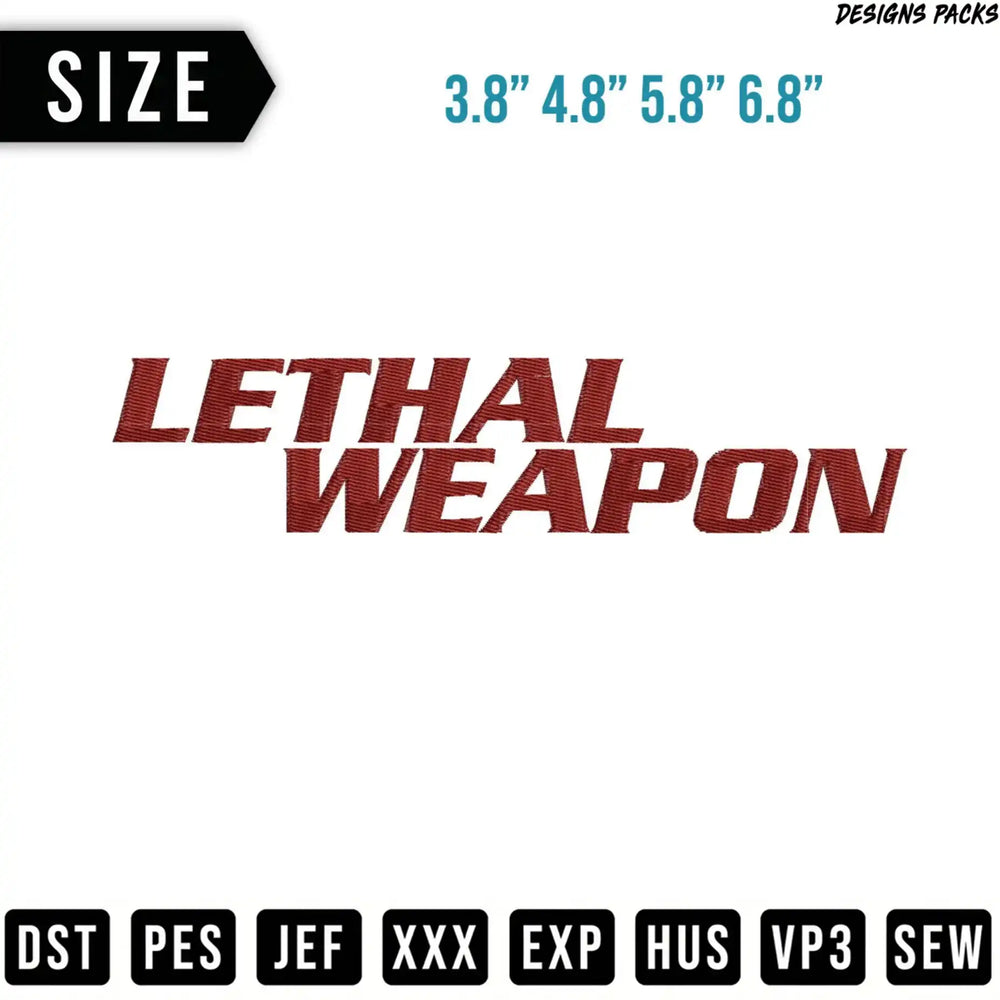 Lethal Weapon logo with size and file format options.