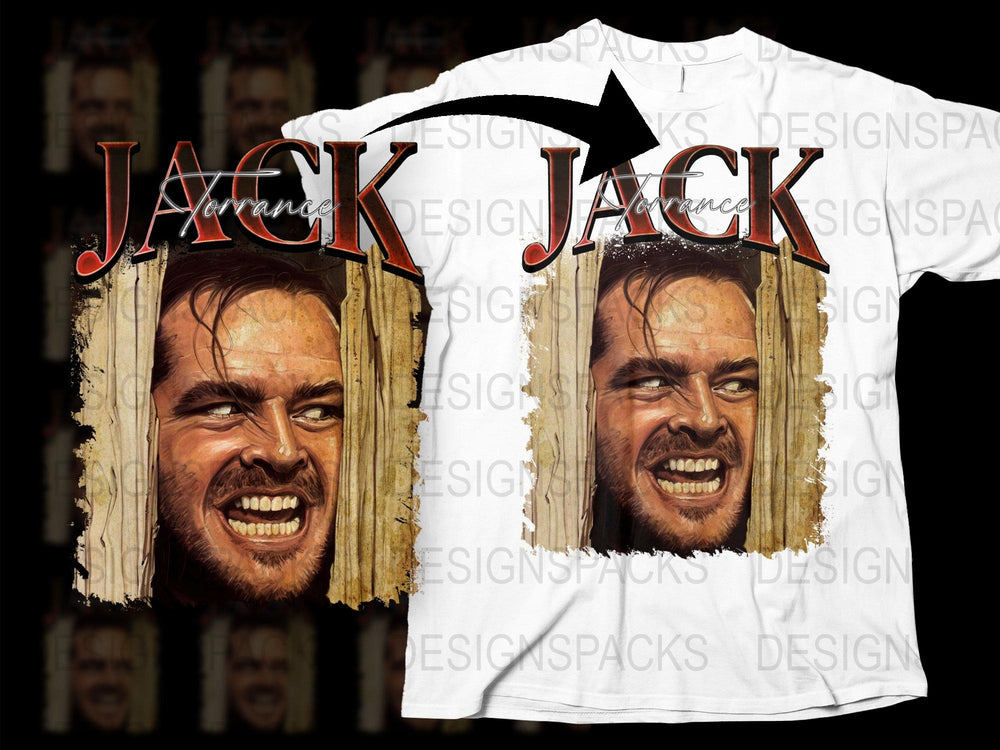 Jack Nicholson Inspired T-Shirt, The Shining Movie Graphic Tee, Horror Film Apparel, Unique Vintage Style Shirt for Fans