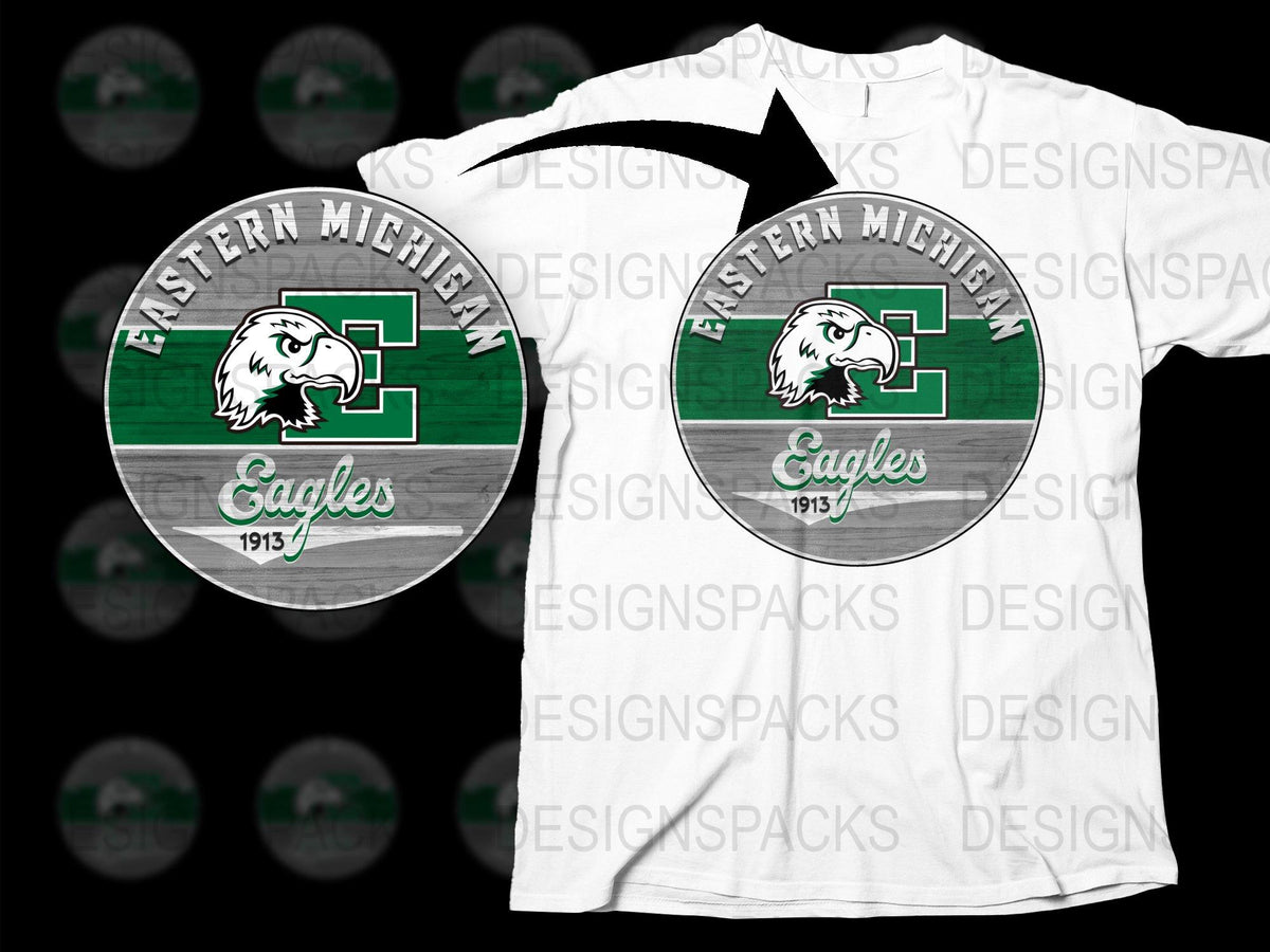 Eastern Michigan Eagles Logo T-Shirt, Vintage College Team Graphic Tee, Sports Fan Apparel, Casual Wear, Unisex Clothing Gift Idea