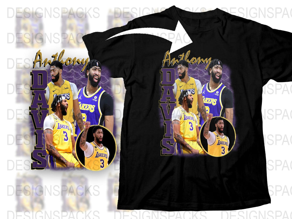 Anthony Davis Lakers T-Shirt, Basketball Star Graphic Tee, Sports Fan Apparel, LA Lakers Player Shirt
