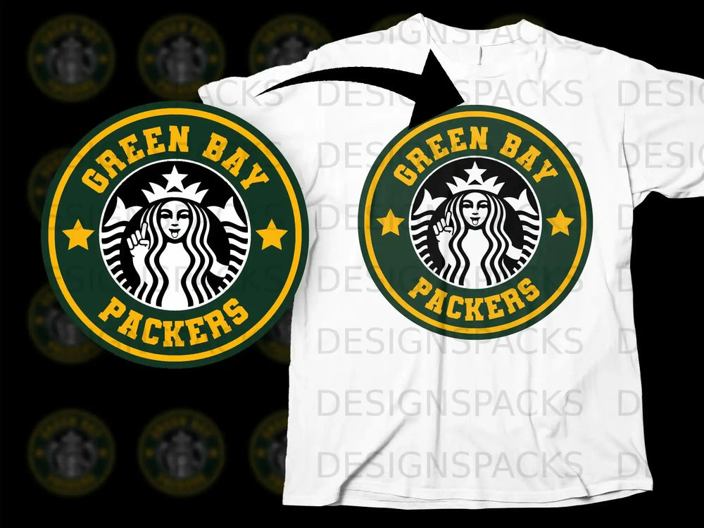 Unique Green Bay Packers Starbucks Logo T-Shirt