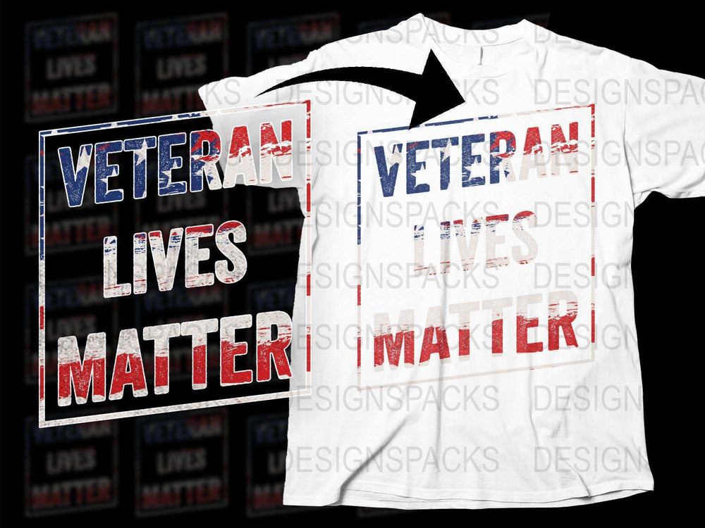 Veteran Lives Matter T-Shirt, Patriotic American Flag Design, Red White Blue, Military Support Tee, Unisex Fit