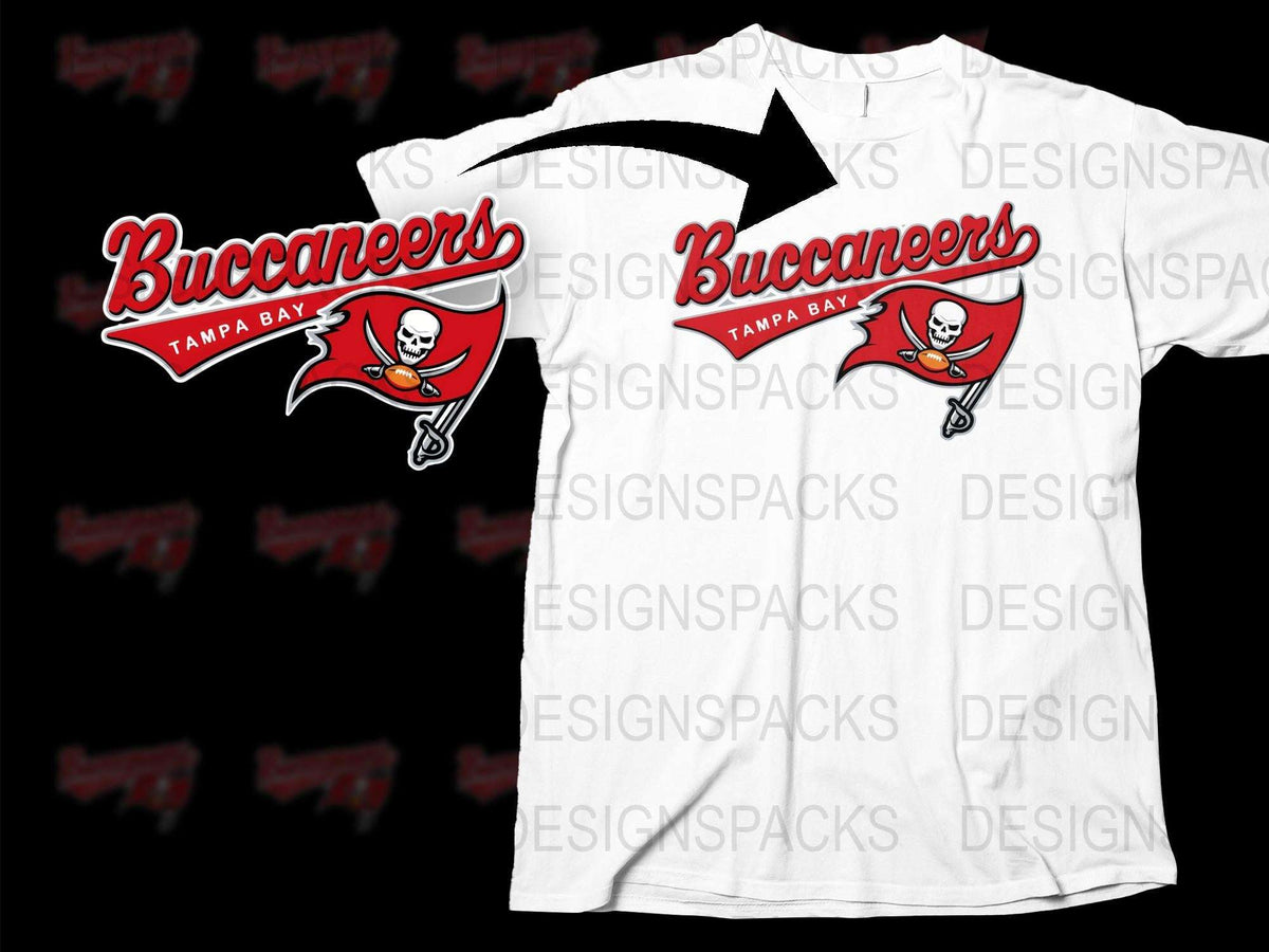 Tampa Bay Buccaneers T-Shirt, White Graphic Tee, Sports Team Logo Apparel, Casual Fan Wear