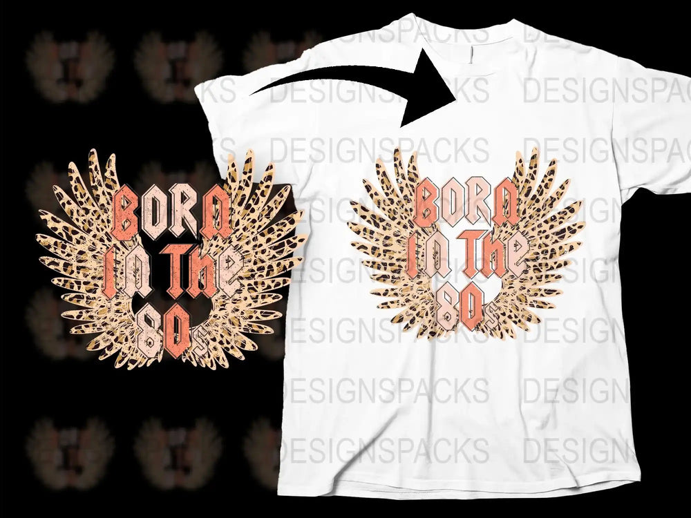 Vintage 1980s Inspired T-Shirt, Bold 'Born in the 80s' Graphic, Retro Style Cotton Tee, Unisex Fashion