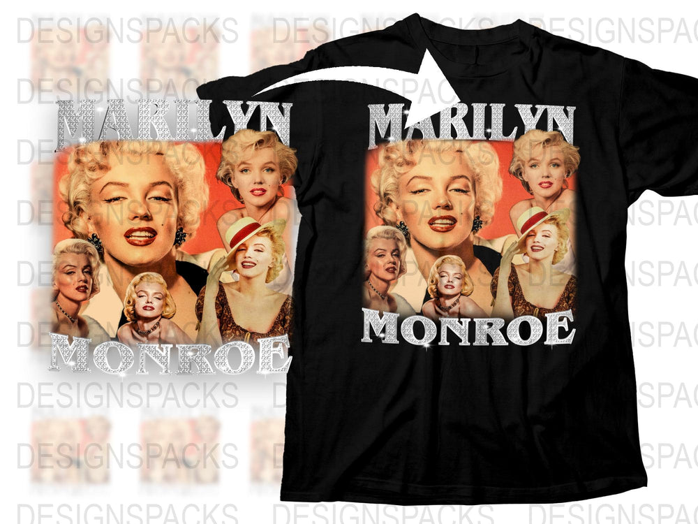 Marilyn Monroe Vintage T-Shirt, Classic Hollywood Icon Tee, Retro Actress Graphic Shirt, Film Star Fashion Top