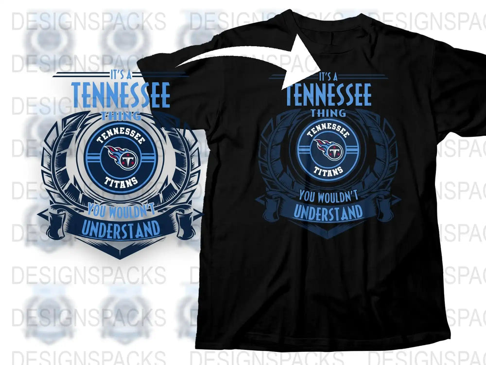 Tennessee Titans T-Shirt, It's a Tennessee Thing, NFL Fan Gear, Sports Black Tee