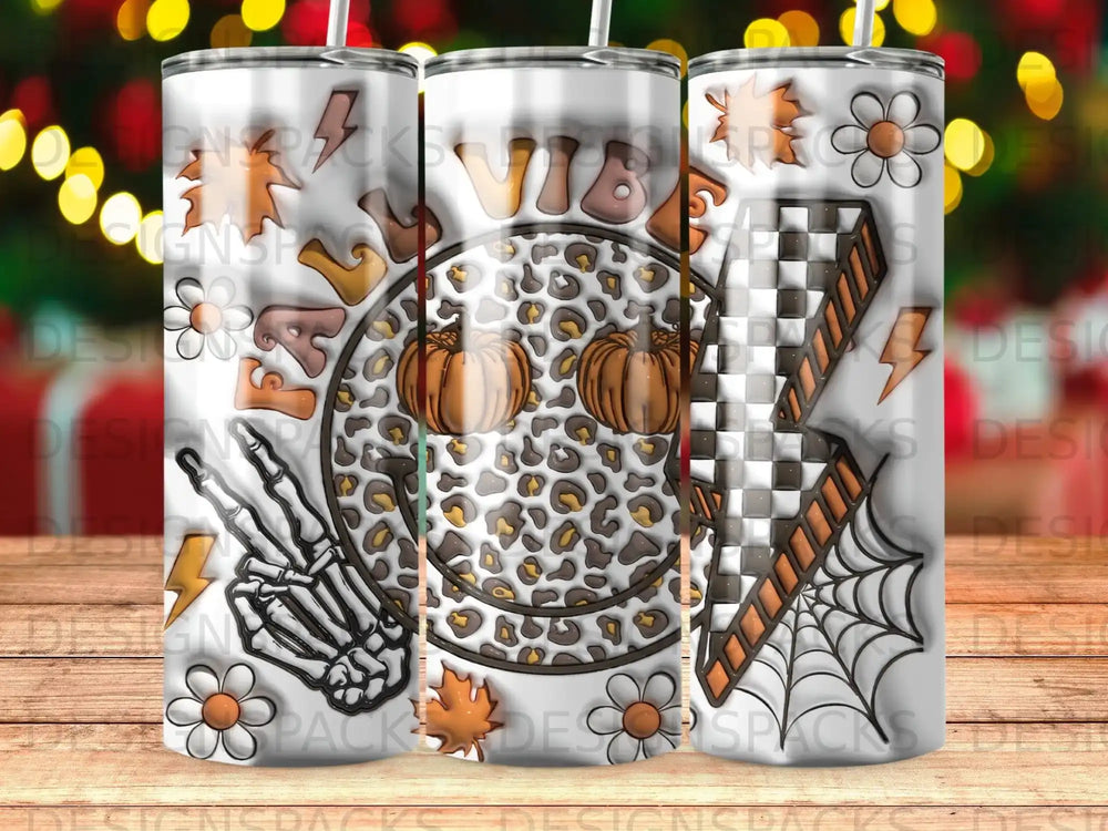 Fall Vibes Leopard Pumpkin Smiley Skeleton Checkered product type