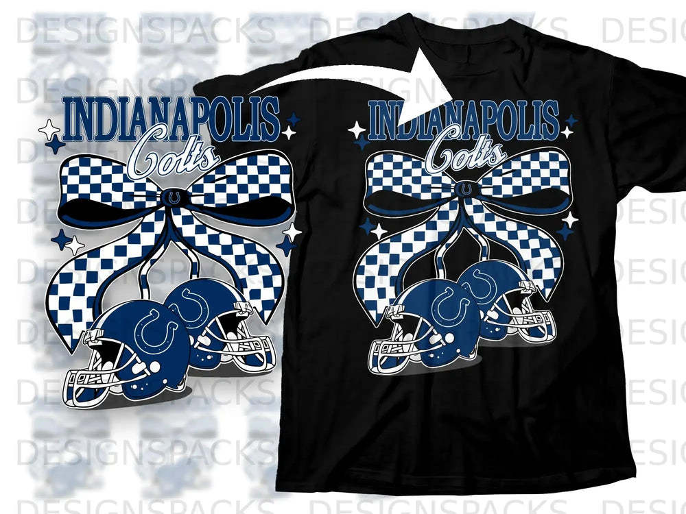 Indianapolis Colts Checkerboard Ribbon Football Shirt