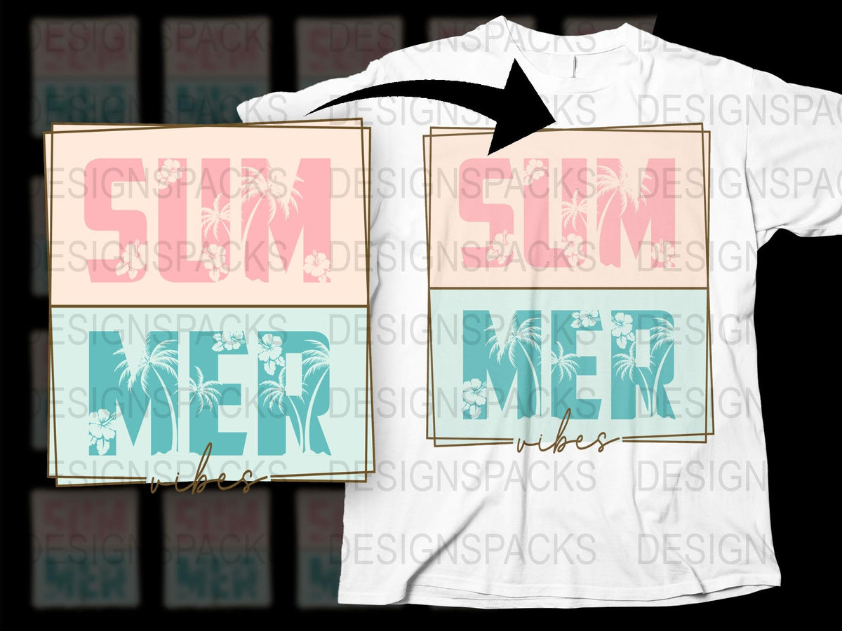 Summer Vibes T-Shirt Tropical Palm Design, Unisex Fashion Top, Casual Beach Style Tee