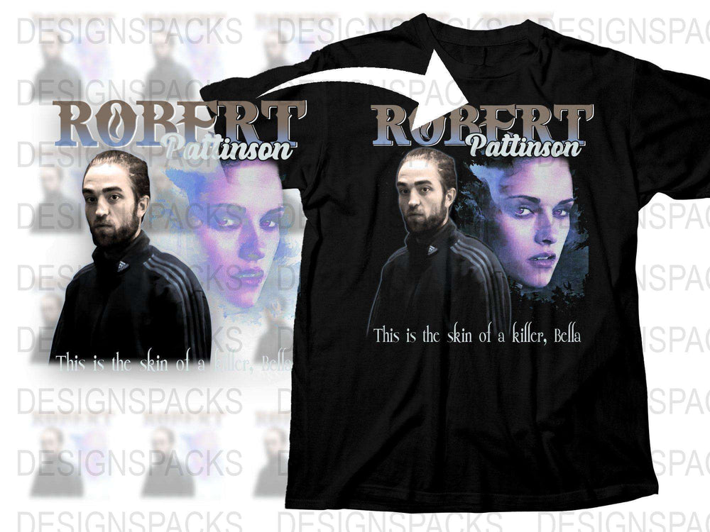 Robert Pattinson Graphic T-Shirt, Twilight Movie Quote Tee, Fan Merchandise, Collector's Item
