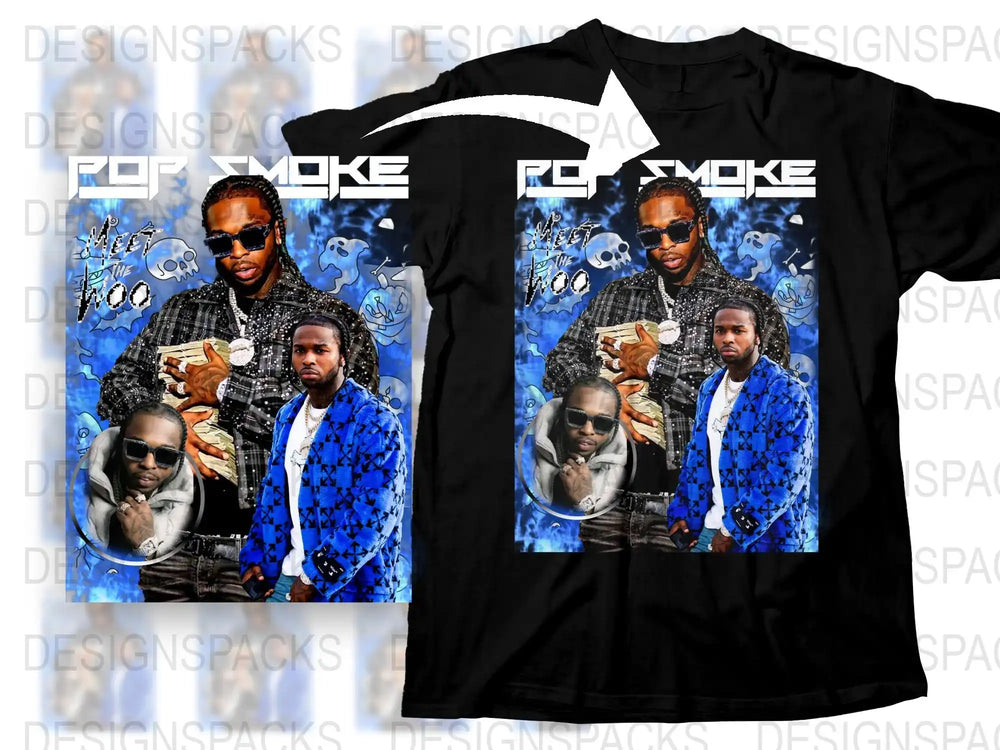 Pop Smoke Tribute Black T-Shirt, Hip Hop Graphic Tee, Rapper Fan Merchandise, Men’s Fashion Casual Wear