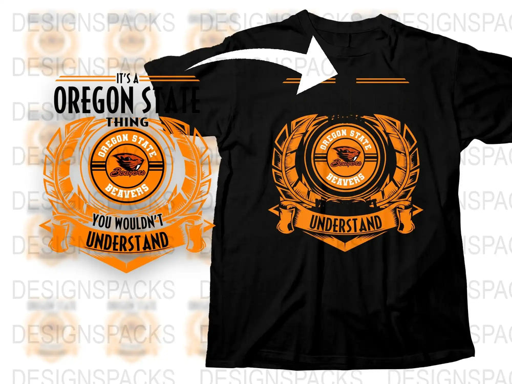 Oregon State Beavers T-Shirt, It's an Oregon Thing You Wouldn't Understand, College Football Fan Apparel, Black Orange Graphic Tee