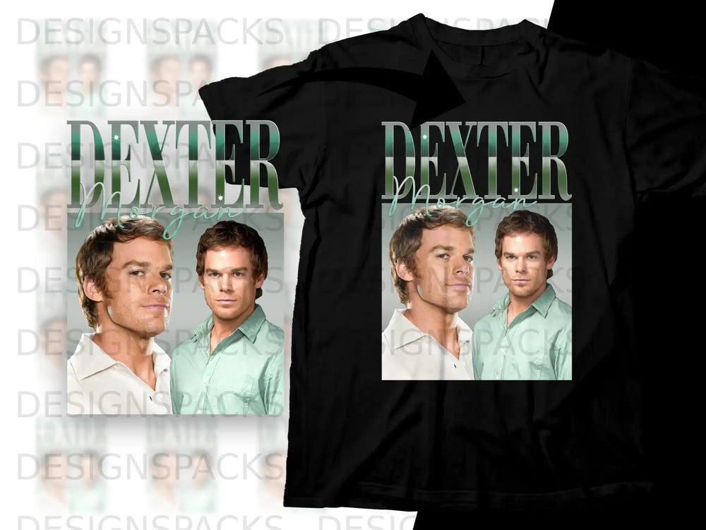 Dexter T-shirt design featuring Michael C. Hall as Dexter.