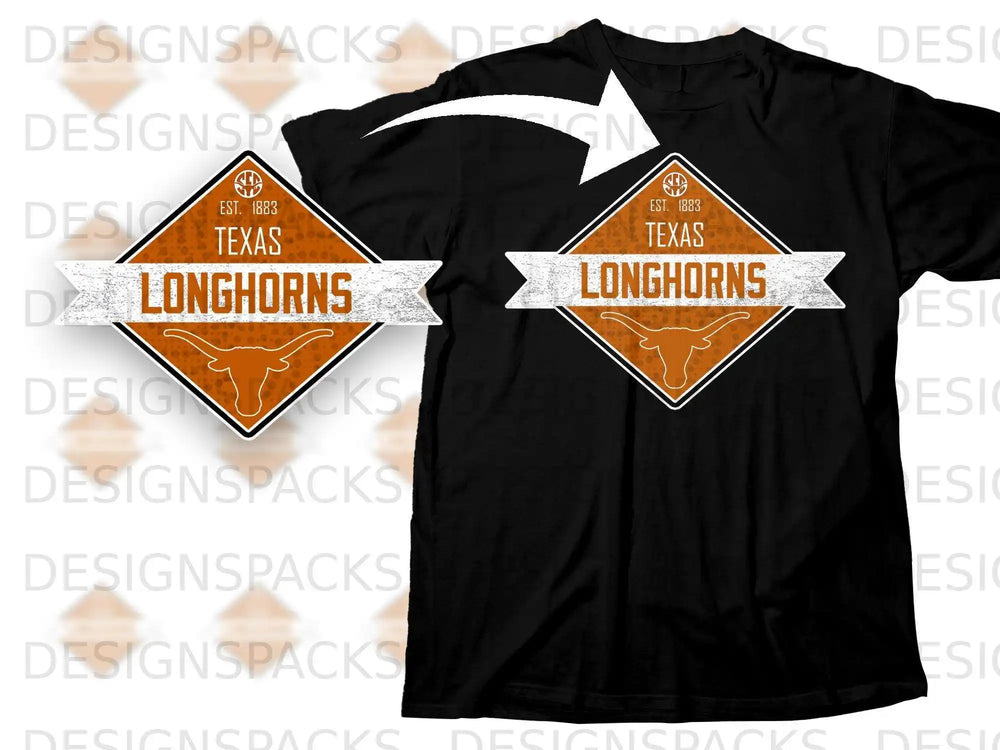 Texas Longhorns Est. 1883 Graphic Design T-shirt