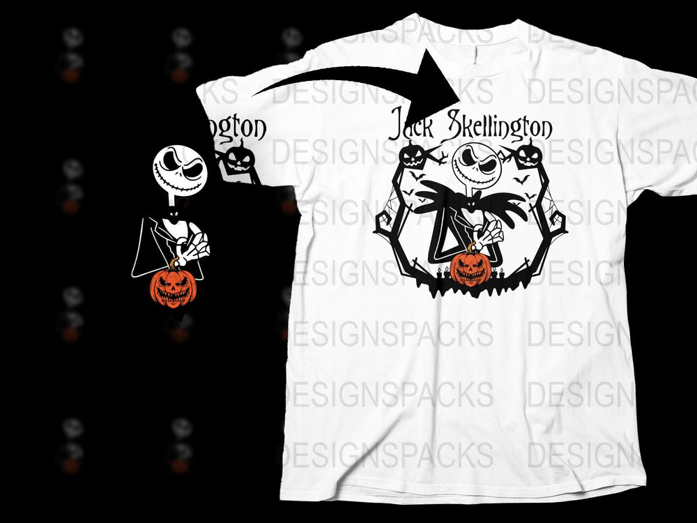 Jack Skellington T-Shirt, Nightmare Before Christmas Inspired Graphic Tee, Halloween Shirt for Adults and Kids, Unique Holiday Gift