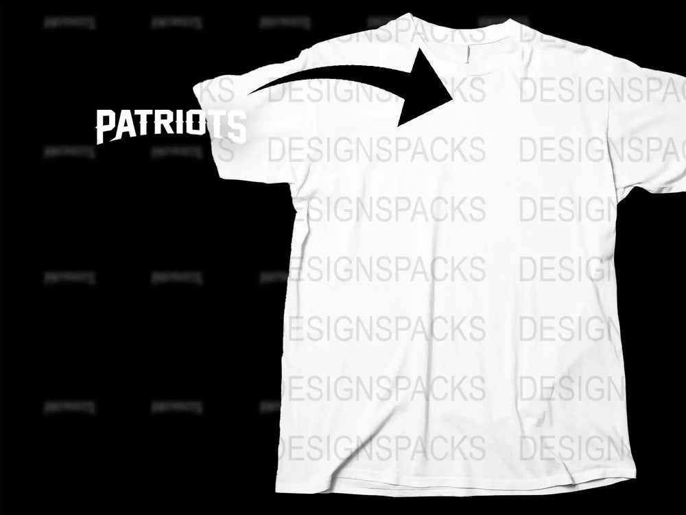Patriots Graphic T-Shirt, White Casual Tee with Bold Logo, Men's Fashion, Sporty Summer Top