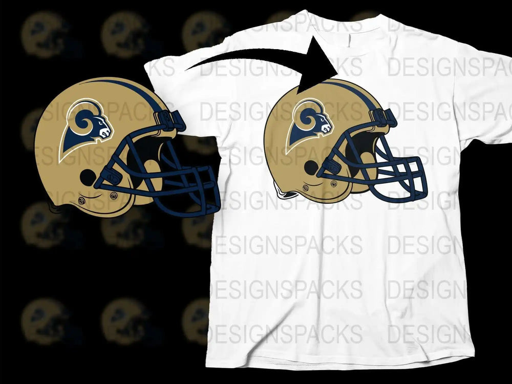 Los Angeles Football Helmet Graphic T-Shirt, Sports Fan Tee, Casual Wear, Unisex T-Shirt Design