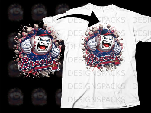 Braves Baseball Graphic Tee for Sports Fans