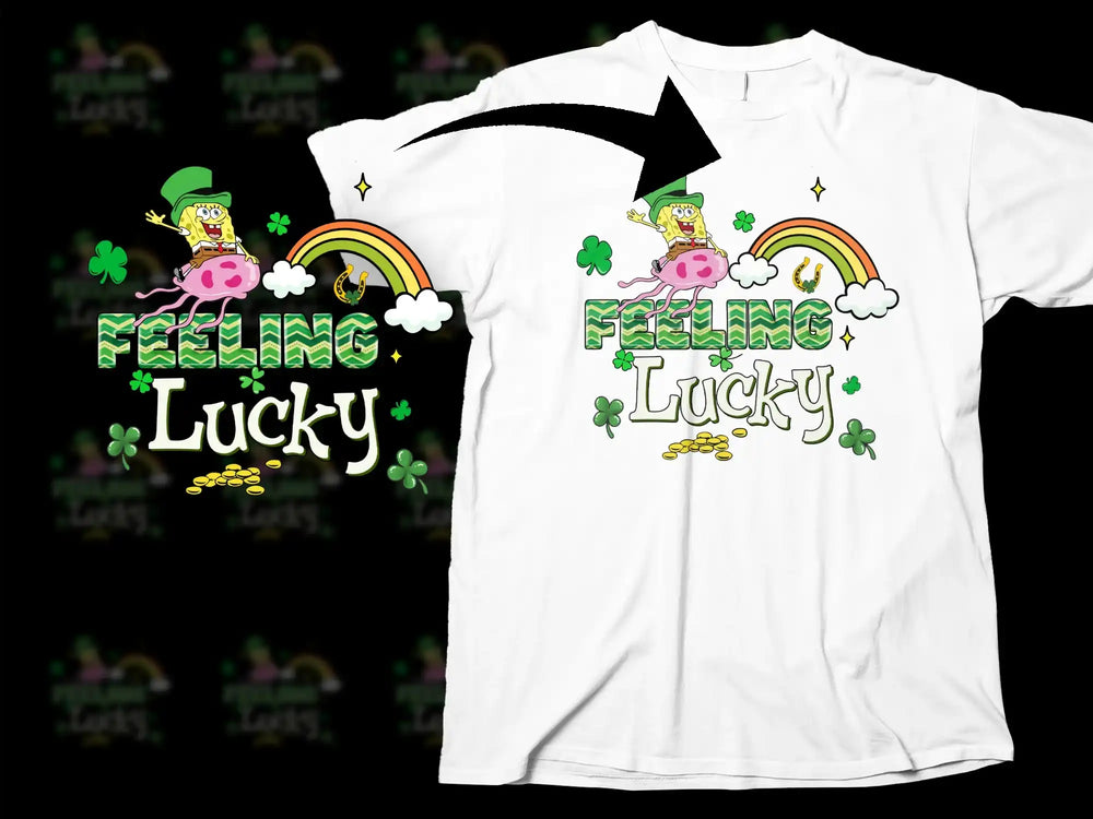 Spongebob Feeling Lucky Leprechaun Jellyfish Rainbow product type