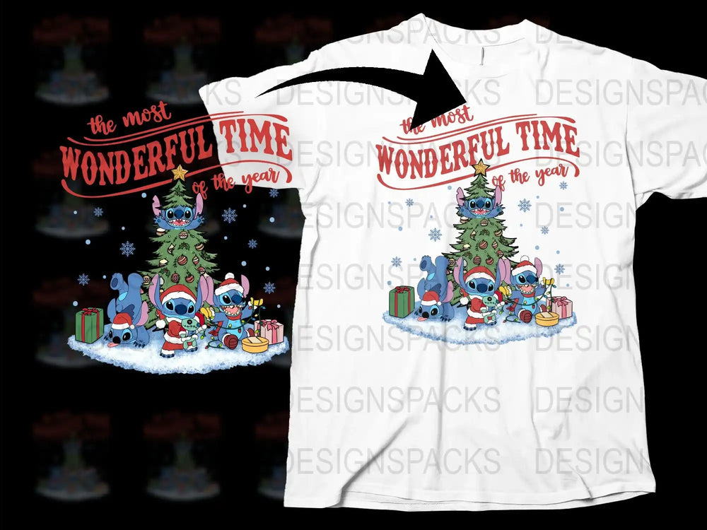 Christmas T-Shirt, Cute Cartoon Owls, Snowy Scene, Festive Holiday Apparel, Colorful Winter Design for All Ages
