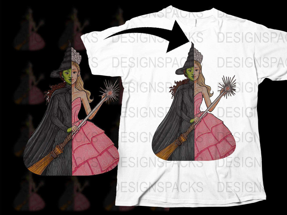 Enchanted Witch T-Shirt, Magical Fantasy Graphic Tee, Whimsical Halloween Apparel, Unique Witchcraft Design Shirt