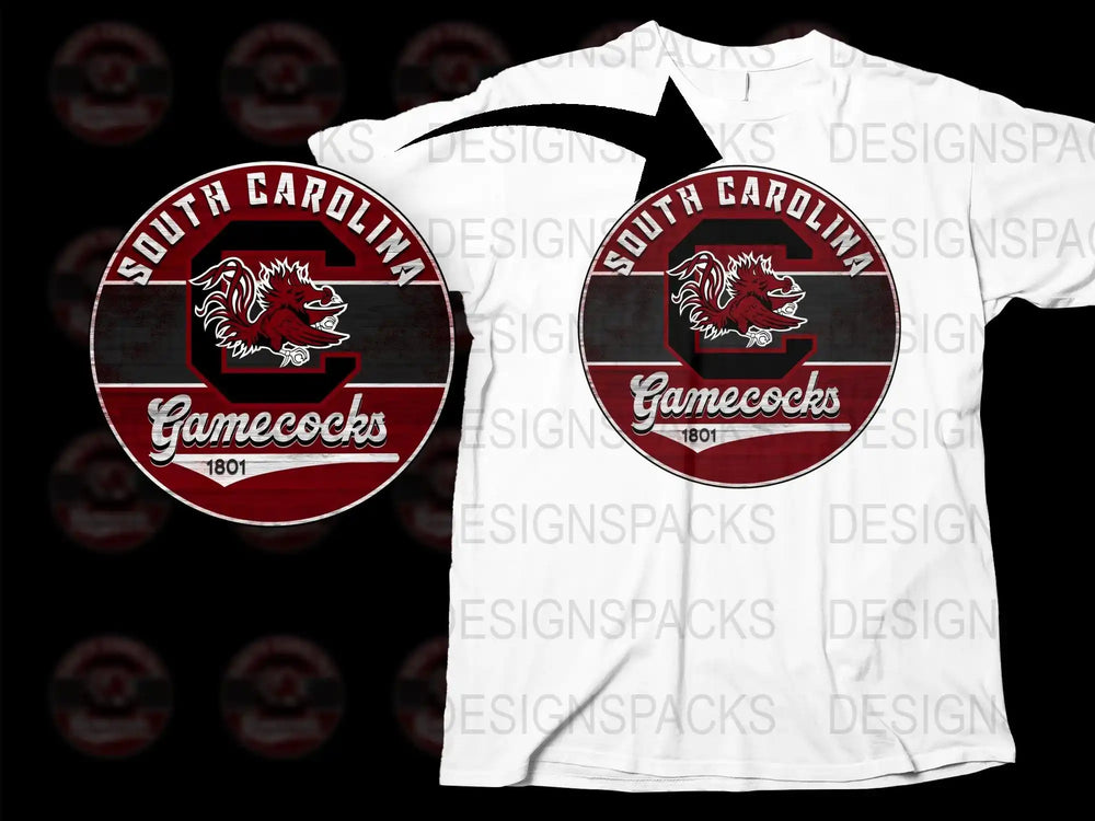 South Carolina Gamecocks T-Shirt, Vintage Sports Tee, College Football Apparel, Unisex White Shirt