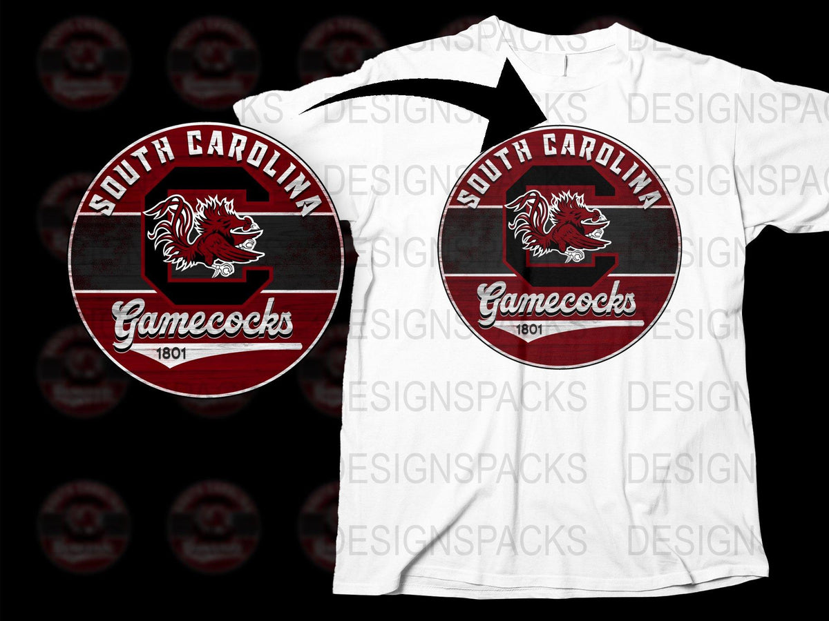 South Carolina Gamecocks T-Shirt, Vintage Sports Tee, College Football Apparel, Unisex White Shirt