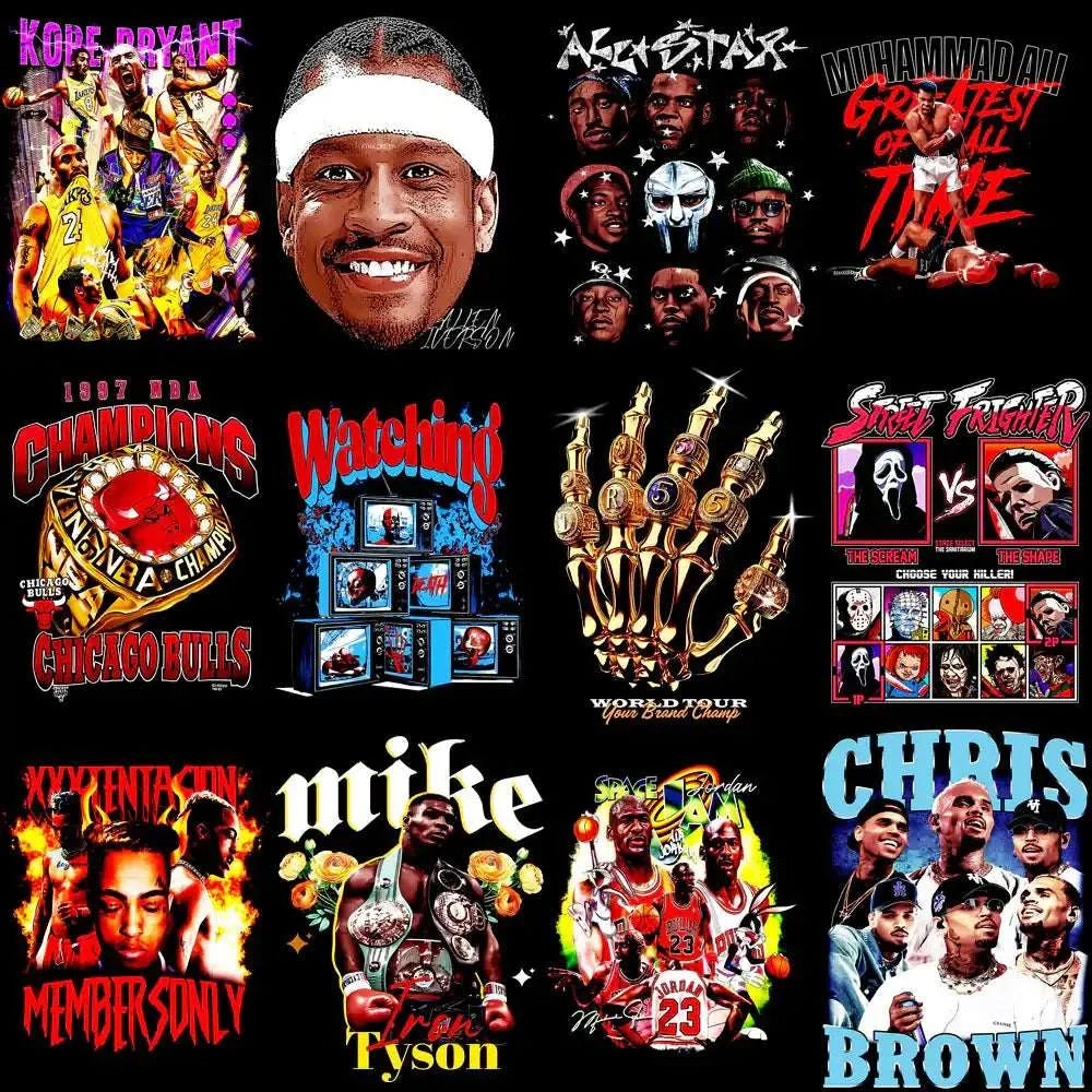 85 Halftone ( Black knockout ) Mix Streetwear Designs Bundle PNG