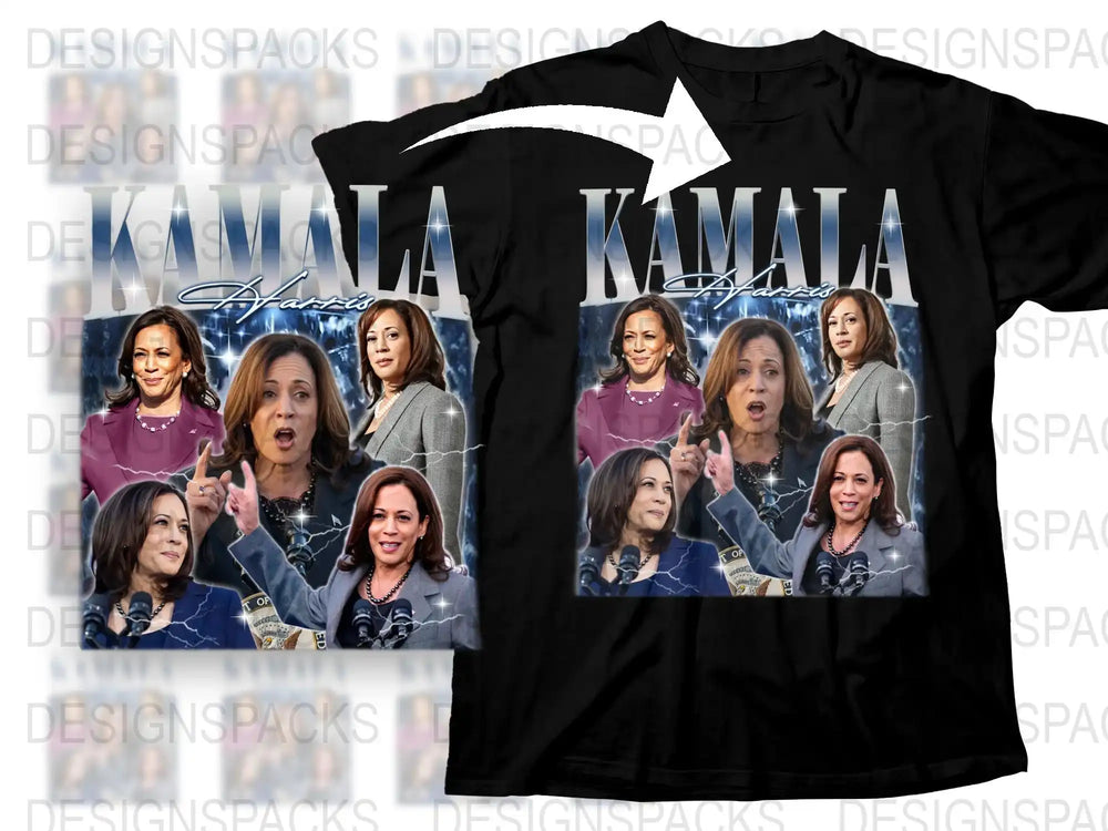 Kamala Harris Photo Collage T-Shirt, Vice President Inspired Graphic Tee, Feminist Apparel, Political Gift Idea