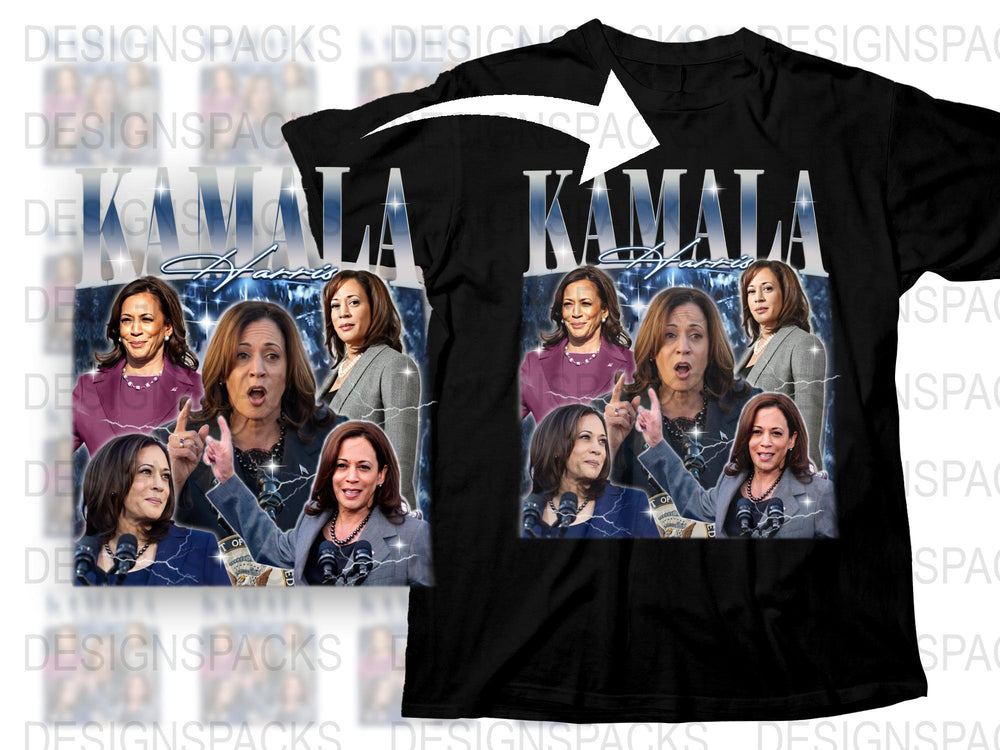 Kamala Harris Photo Collage T-Shirt, Vice President Inspired Graphic Tee, Feminist Apparel, Political Gift Idea