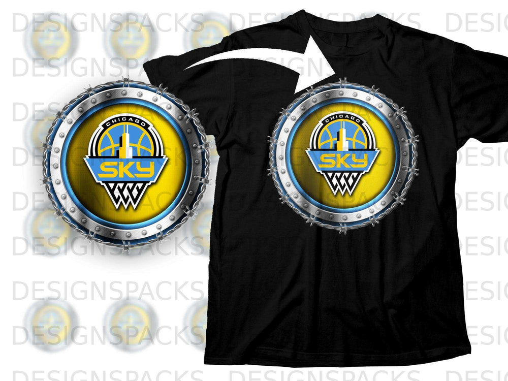 Chicago Sky Basketball Team Circular Design T-Shirt