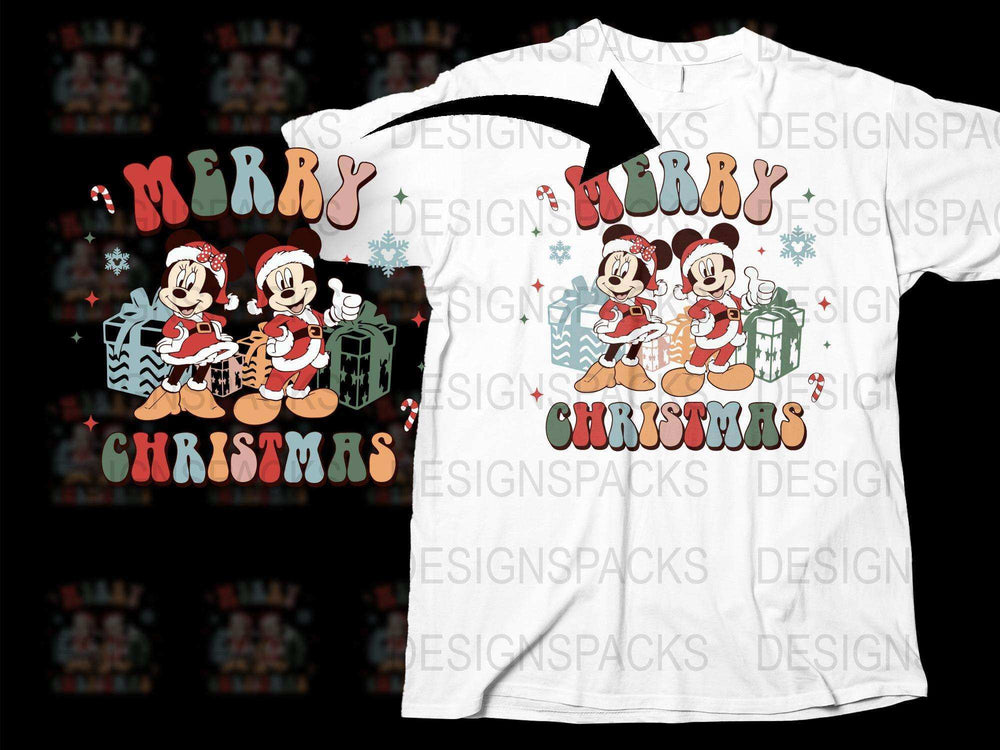 Festive Christmas T-Shirt with Vintage Cartoon Santa Design, Holiday Apparel for Family Celebrations