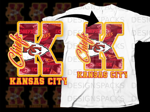 Kansas City Chiefs K Design T-shirt for Sports Fans