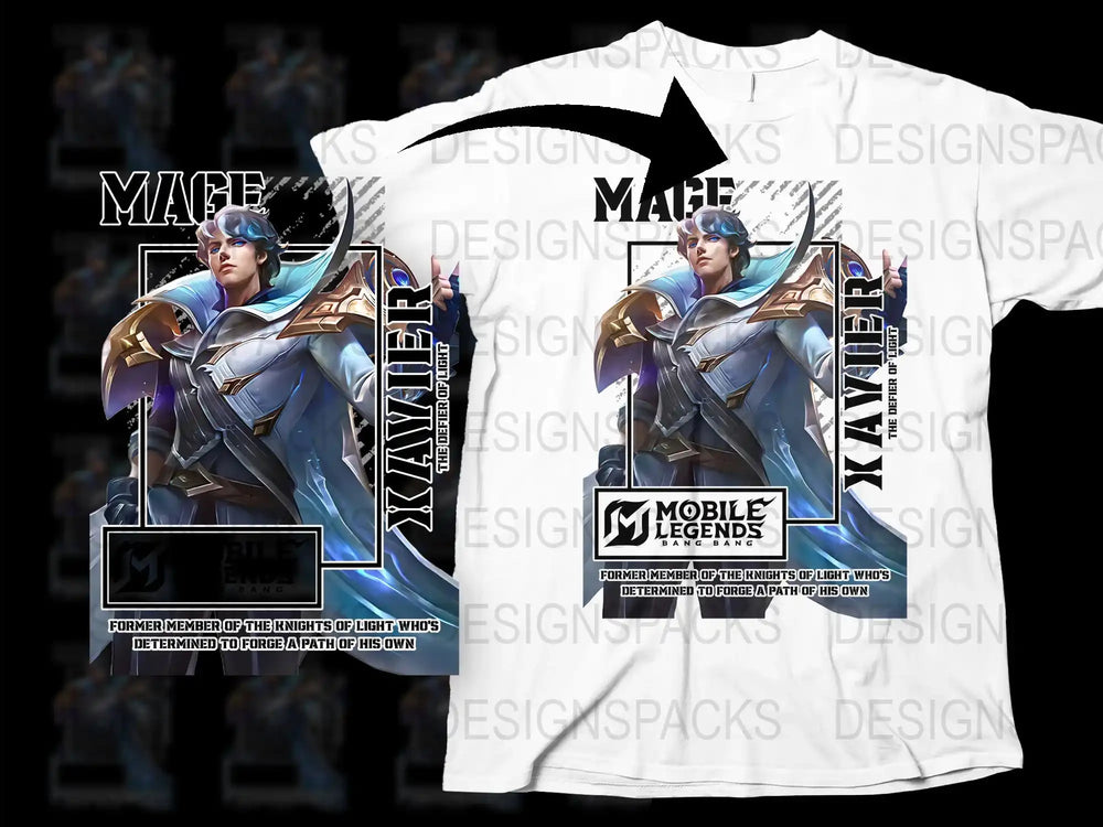 Mobile Legends T-Shirt, Mage Killer Hero Design, Unisex Gamer Tee, Fantasy Graphic Shirt