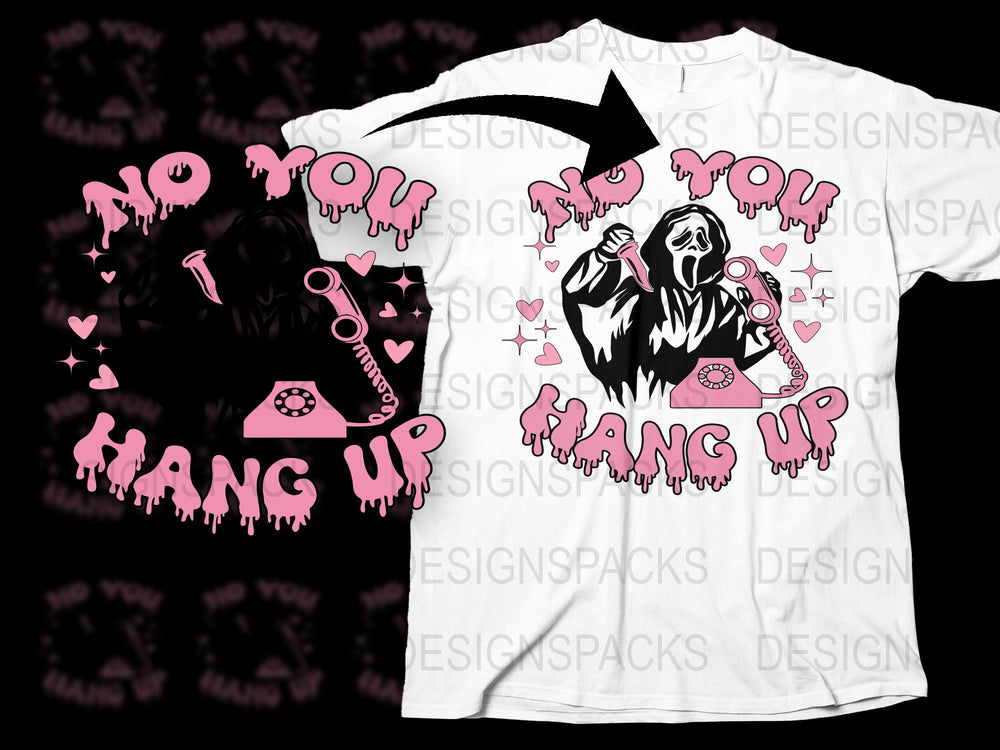 Gothic Reaper Phone Call Design T-Shirt, Unisex Black and White Tee, Unique Graphic Print Shirt