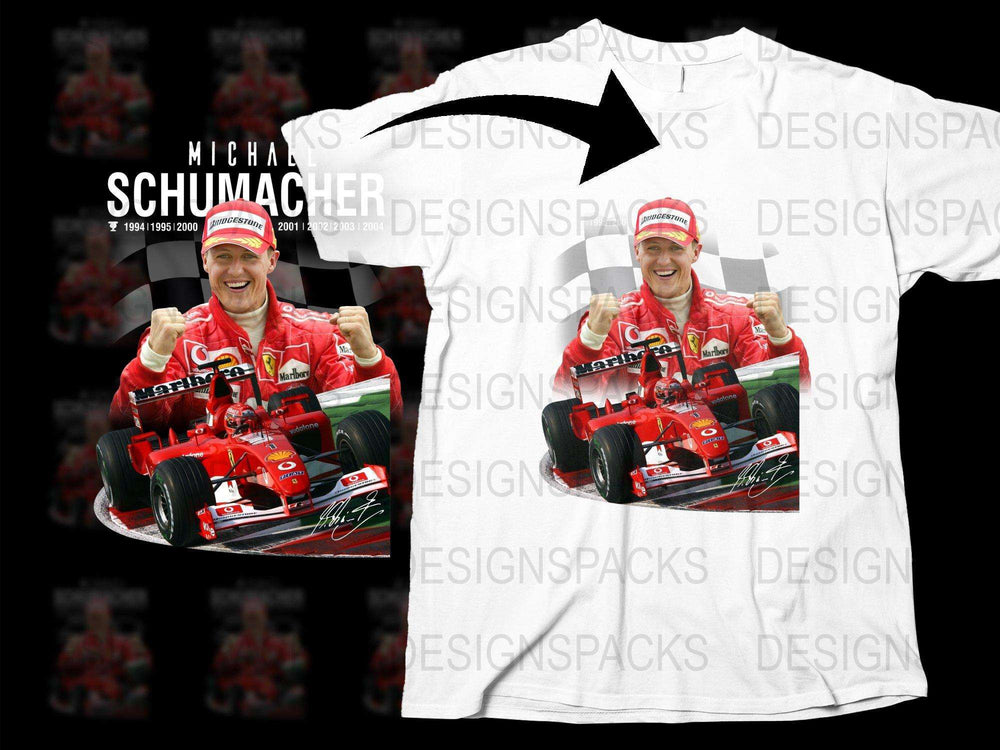 Michael Schumacher Racing T-Shirt, Formula One Legend Graphic Tee, F1 Fan Merch, Unisex Motorsport Shirt