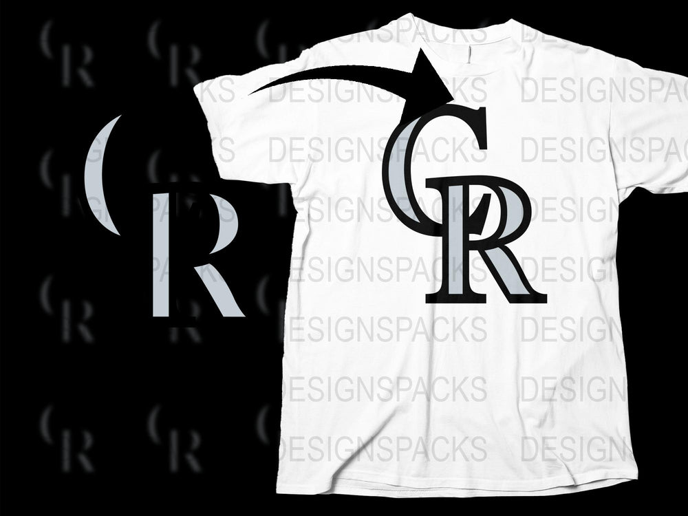 Monogrammed GR Initial Graphic T-Shirt, Black and White Personalized Letter Tee, Unisex Adult Clothing
