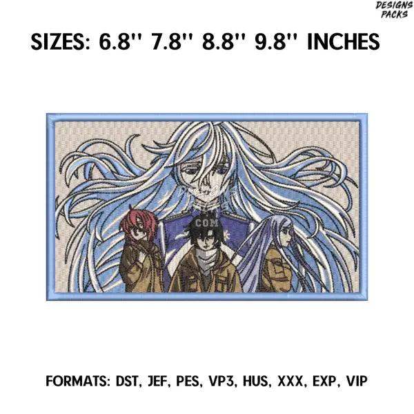 86 Eighty Six Embroidery Design File, 86 Eighty Six Anime Embroidery Design,, Anime Pe Design