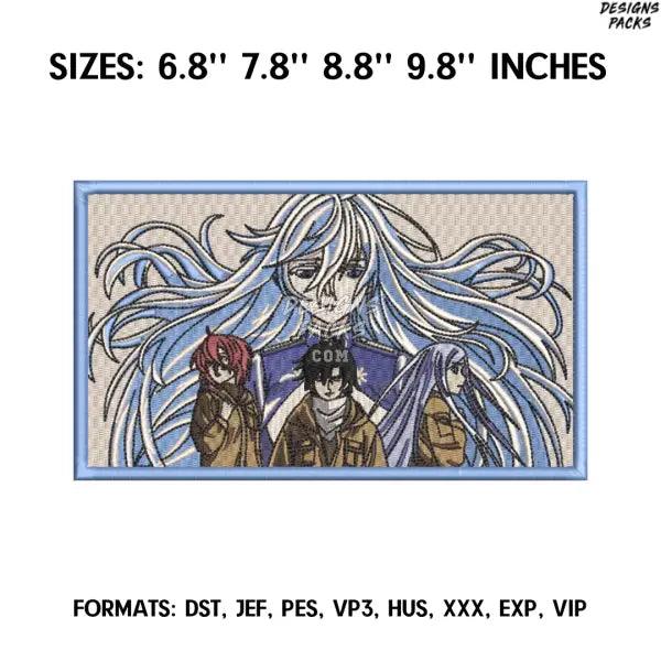 86 Eighty Six Embroidery Design File, 86 Eighty Six Anime Embroidery Design,, Anime Pe Design
