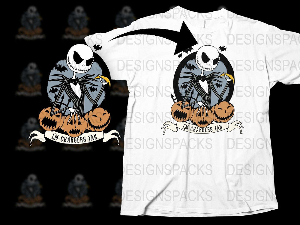 Jack Skellington Fan T-Shirt, Nightmare Before Christmas Inspired, Black and White Graphic Tee