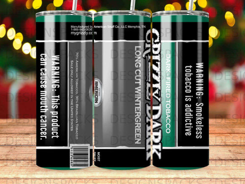 Copenhagen Long Cut Wintergreen smokeless tobacco pouch with warnings.
