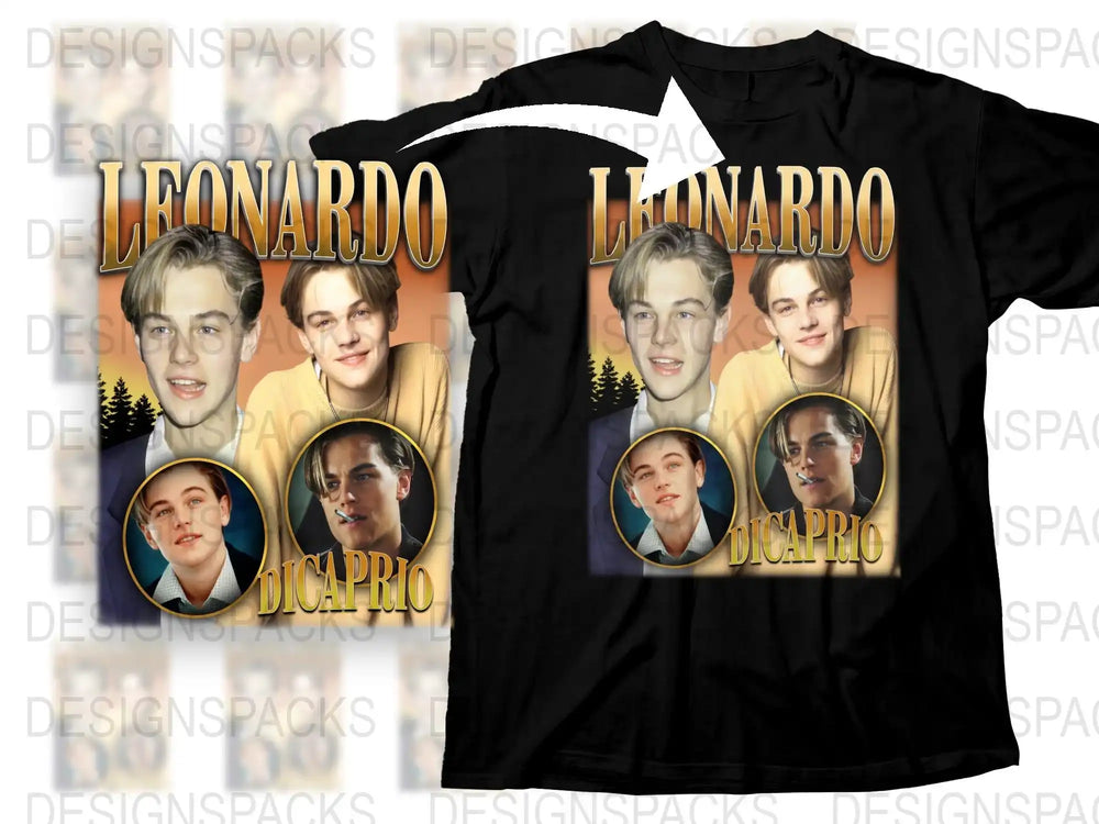 Leonardo DiCaprio Vintage T-Shirt, 90s Heartthrob Graphic Tee, Retro Style Movie Star Fan Merchandise, Unisex Fashion Top
