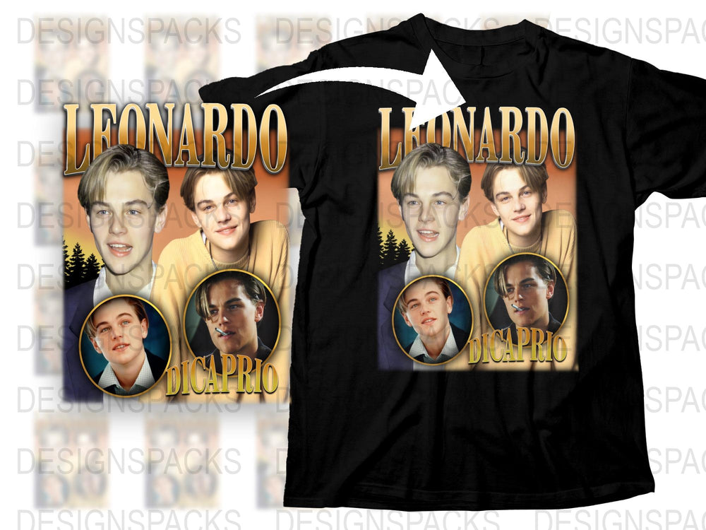 Leonardo DiCaprio Vintage T-Shirt, 90s Heartthrob Graphic Tee, Retro Style Movie Star Fan Merchandise, Unisex Fashion Top