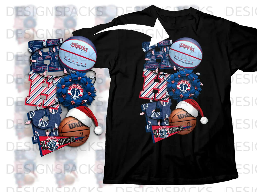 Washington Wizards Basketball Christmas Design Shirt