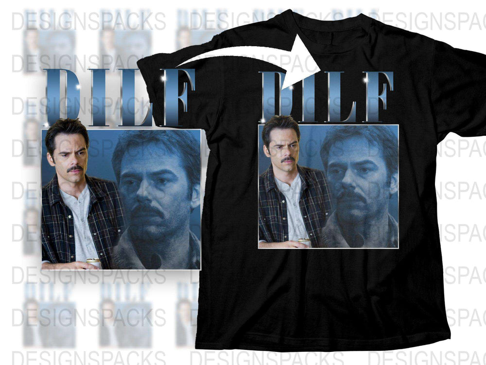 Men's Graphic T-Shirt, Black Tee with Movie Character Print, Casual Streetwear, Trendy Film Inspired Shirt, Unique Actor Portrait Top