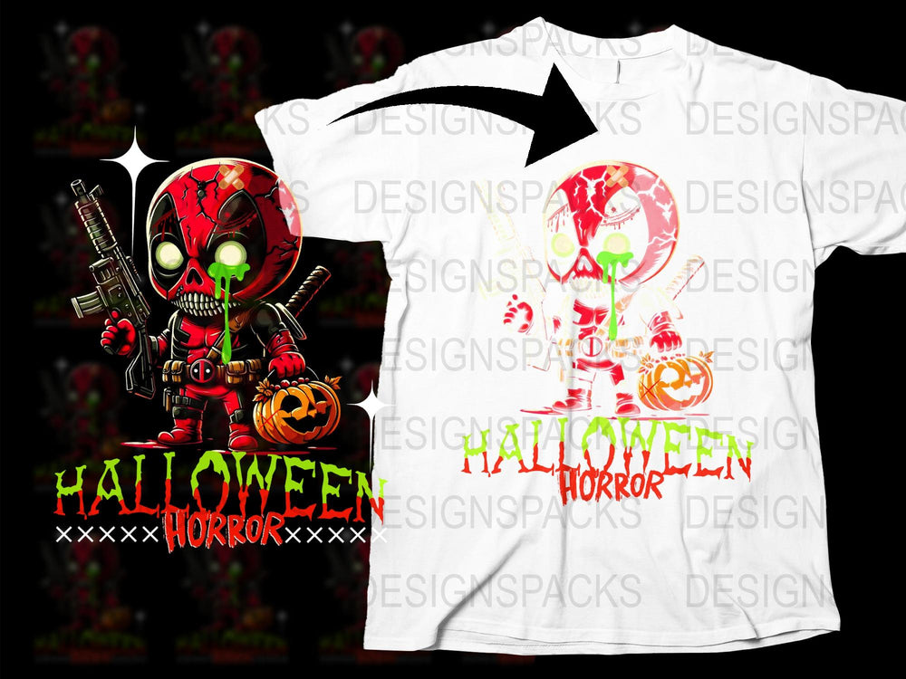 Halloween Horror T-Shirt, Skeleton Pumpkin Graphic Tee, Spooky Glow in the Dark Shirt, Unique Halloween Costume Apparel