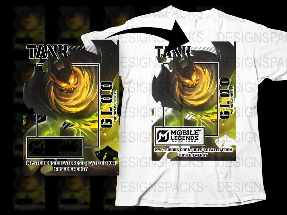 Mobile Legends Tank Hero Graphic T-Shirt, Gaming Fan Tee, Vibrant Print Top, Unisex Fashion Apparel